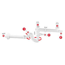[12876] Sifon voor spoeltafel 6/4 x 40mm - 2 bakken