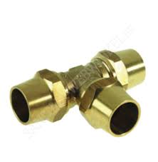 [13818] Gas-klemkoppeling T-stuk messing 15mm