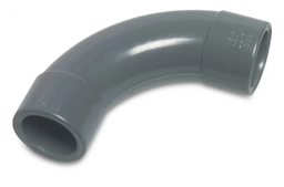 [48116] Druk PVC lange bocht 25mm - 90°