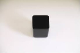 [86558] Deurknop conisch - vierkant zwart 25x25mm