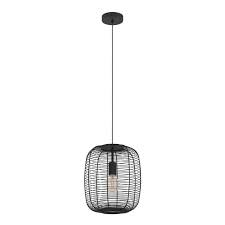 [89905] Eglo Rinroe hanglamp 1x E27 zwart/staal