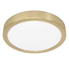 [89951] Eglo Fueva 5 LED opbouwarmatuur 210mm geel-koper geborst. 2000lm 3000K