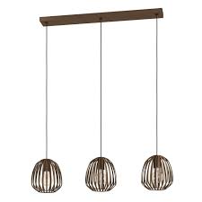 [94788] Eglo Espinal hanglamp Ø28cm 3x E27 brons staal