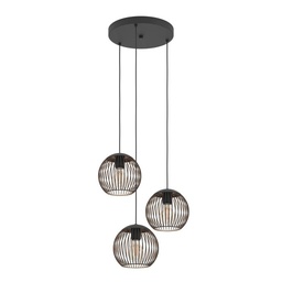 [96862] Eglo Almanzora hanglamp koper 3x E27 H110cm