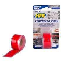 [63671] HPX stretch & fuse zelfvulkaniserende tape rood 25mm x 3m