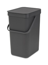 [64788] Brabantia afvalemmer sort & go 12L grijs