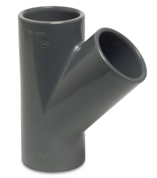 [04317] Druk PVC T-stuk 20mm - 45°