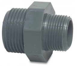 [04383] Druk PVC reductie nippel 4/4 x 1/2