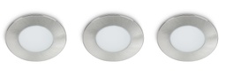 [69081] Inbouwspot LED rond 3x5W IP65 nikkel