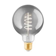 [74181] Eglo LED bol m/spiraal smoked G95 E27 4W 100lm 2000K