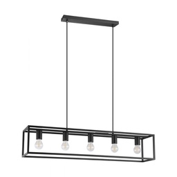 [74304] Eglo Blackcrown hanglamp 5x E27 zwart