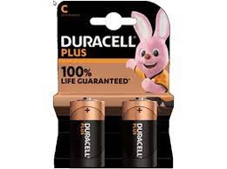 [74967] Duracell alkaline batterij plus 100% LR14/C (2st)