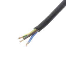 [78935] Rubbersnoer 3G1 zwart 10M