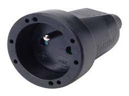[79003] Profile tegenstekker PVC 2P+A zwart